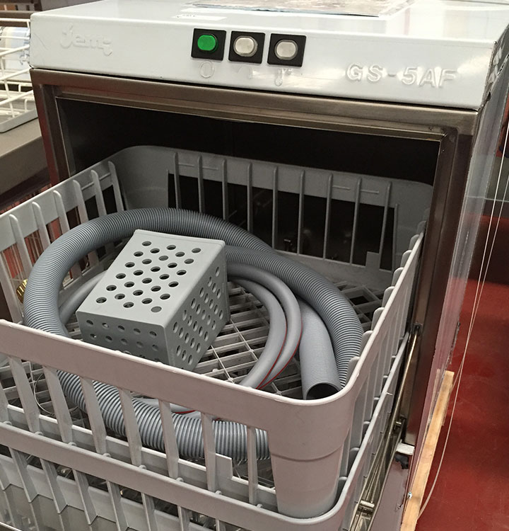 Lavavasos lavavajillas bajomostrador de cesta 400x400 barra. (Marca JEMI. Mod.GS-5AF)